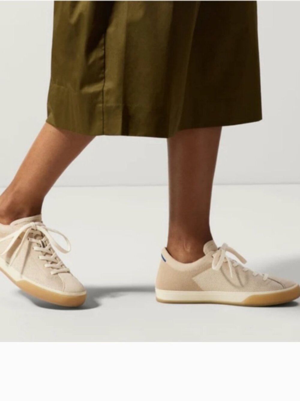 NWT Rothy's The Lace Up Sneakers in Biscuit | Women's Size 8